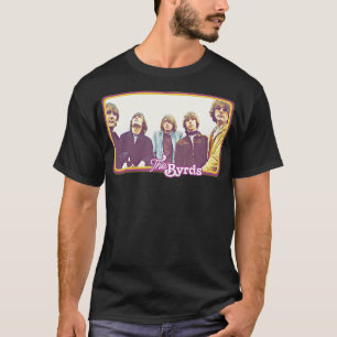 De Byrds stijl retro fan art T-shirt