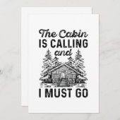 De Cabin belt en ik moet gaan. Bedankkaart (Voorkant / Achterkant)