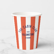 De Cabin Club Custom Crest Red Park Stripe