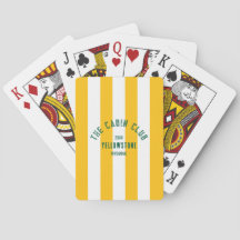 De Cabin Club Custom Crest Yellow Park Stripe
