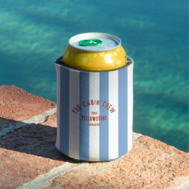De Cabin Crew Custom Crest Blue Park Stripe Blikjeskoeler