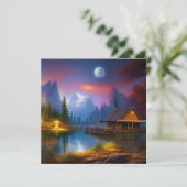 De Cabin in de Cove onder de maan (Staand voorkant)