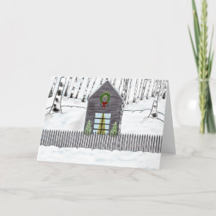 De Cabine van Kerstmis in de SneeuwKaart van de Kaart