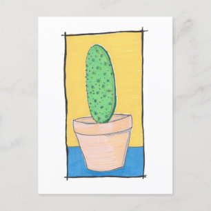 De cactus - oorspronkelijke tekening - piek - kuns briefkaart