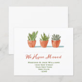 De Cactus van de begroting Nieuwe Adres Bewegende (Voorkant / Achterkant)