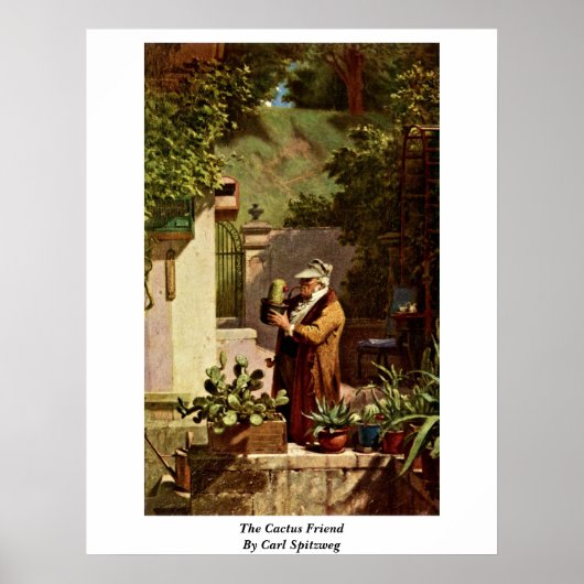 de cactus - vriend van Carl spitzweg Poster (Voorkant)
