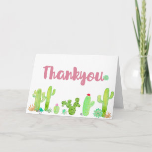 De cactussen danken u kaarden bedankkaart