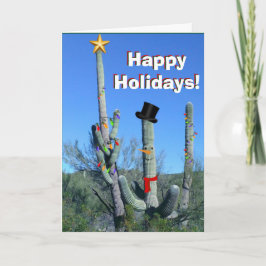 De Cactussen van de Tijd van Kerstmis - Feestdagen Kaart