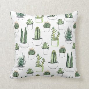 De Cactussen van Watercolour & Succulent Kussen