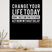 De cadeau van de verjaardag verandert je leven van poster (Keuken)