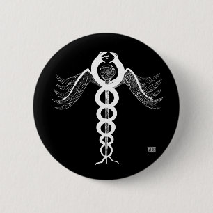 De Caduceus Ronde Button 5,7 Cm