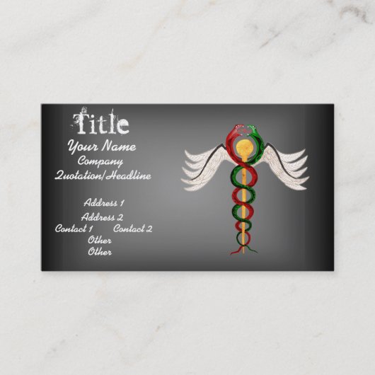 De Caduceus Visitekaartje (Voorkant)