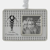 De Caduceus (zwart) Verzilverd Kader Ornament (Voorkant)