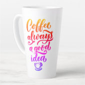 De cafeïnehoudende waarheid latte mok (Linkerhoek)