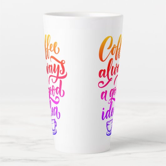 De cafeïnehoudende waarheid latte mok (Voorkant)