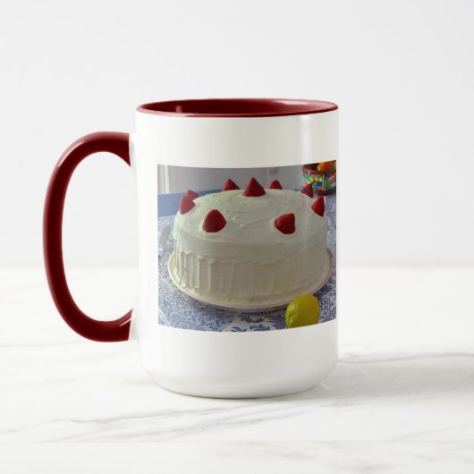 De Cake van de aardbei Mok (Links)