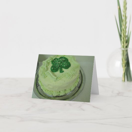 De Cake van de klaver, St. Patrick Dag Kaart (Voorkant)