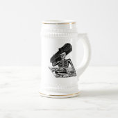 "De Calavera van het volk" ongeveer 1800 Mexico Bierpul (Voorkant rechts)