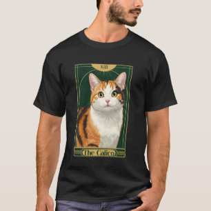 De Calico Kat Tarotkaart Illustratie T-shirt