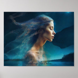 De Calm AI Fantasy Digital Art Print vinden