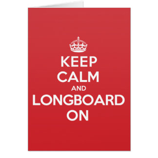 De Calm Longboard Greeting Note Card