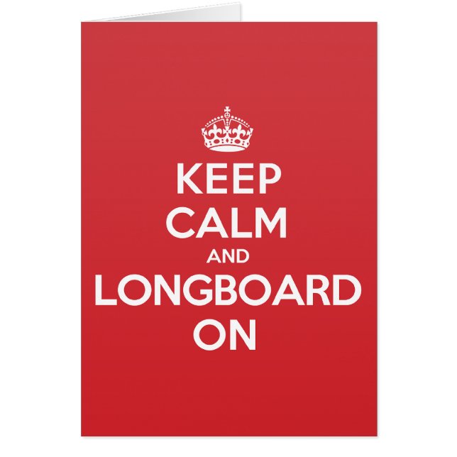 De Calm Longboard Greeting Note Card (Voorkant)