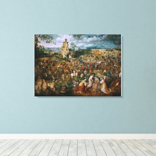 De Calvariatieprocedure van Pieter Bruegel in El Canvas Afdruk (Insitu (Houten vloer))
