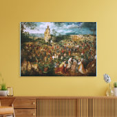 De Calvariatieprocedure van Pieter Bruegel in El Canvas Afdruk (Insitu (Woonkamer))