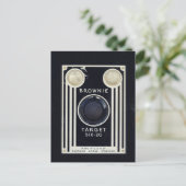 De camera van de terugtocht doorbladert doel. briefkaart (Staand voorkant)