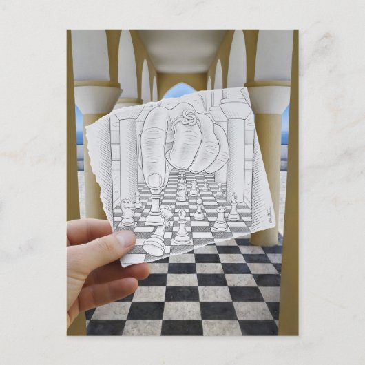 De Camera van het potlood Vs - Checkmate Briefkaart (Voorkant)