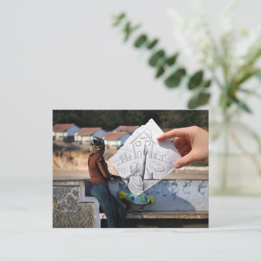 De Camera van het potlood Vs - Huis Briefkaart (Staand voorkant)