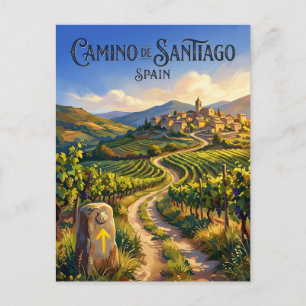 De Camino de Santiago Spanje Briefkaart