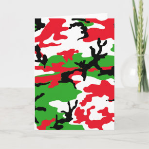 De Camouflage van Kerstmis Feestdagen Kaart