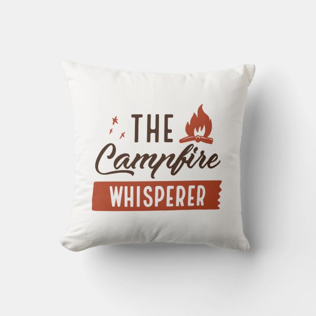 De Campfire Whisperer Kussen (Voorkant)