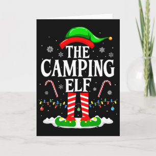 De Camping Elf Kerstmis Grappige Matching Familie Kaart