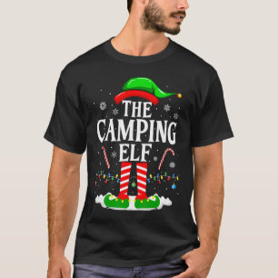 De Camping Elf Kerstmis Grappige Matching Familie T-shirt