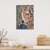 De Can-can Seurat Neo Impressionist Pointillist Poster (Keuken)