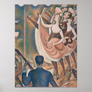 De Can-can Seurat Neo Impressionist Pointillist Poster