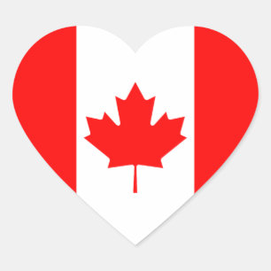 De Canadese vlag, Canada Hart Sticker