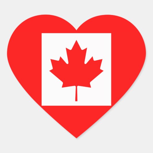 De Canadese vlag - Canada Souvenir Hart Sticker (Voorkant)