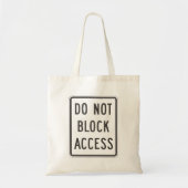 De Canvas tas Toegangsteken niet blokkeren (Voorkant)