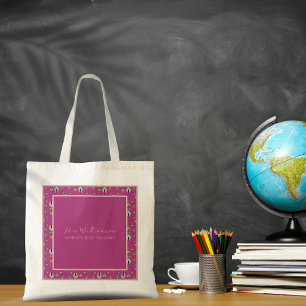 De Canvas tas van de Bright Modern Floral Teacher