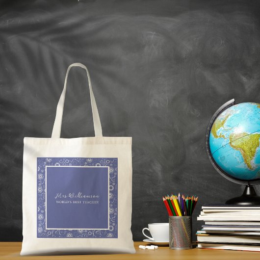 De Canvas tas van de Bright Modern Floral Teacher