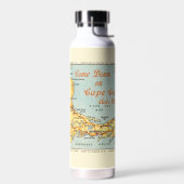 De Cape - Cape Cod kaart Waterfles (Links)