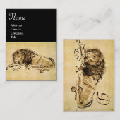 DE CAPE LION LYING DOWN VISITEKAARTJE (Voorkant / Achterkant)