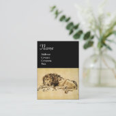 DE CAPE LION LYING DOWN VISITEKAARTJE (Staand voorkant)