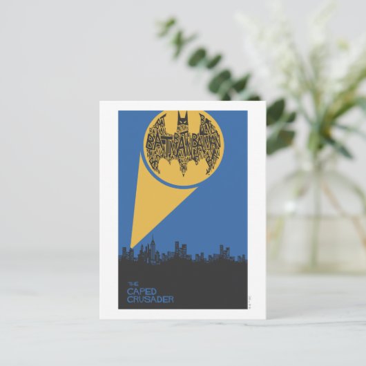 De Caped Crusader Briefkaart (Staand voorkant)