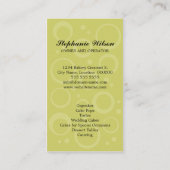 De capricieuze Bakkerij van Cupcake van de Kers Visitekaartje (Achterkant)