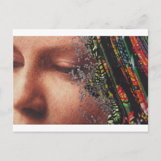 De capricieuze Collage van de Kunst van de Vrouw Briefkaart