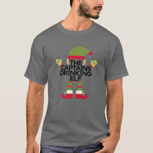 De Captains Drink Elf Funny Kerstmis T-shirt